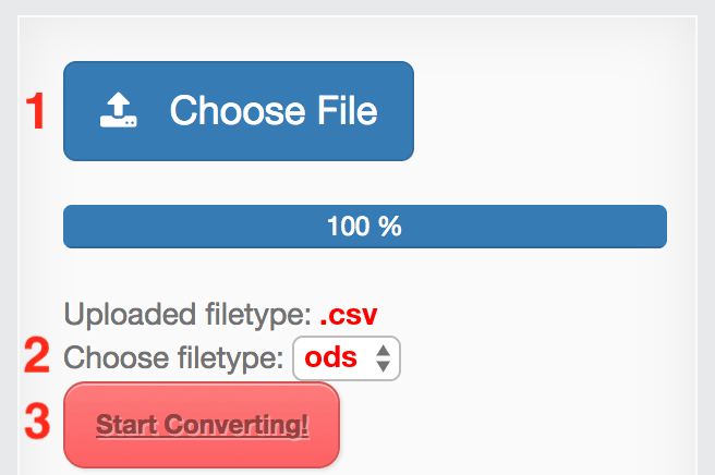 How to convert CSV files online to ODS